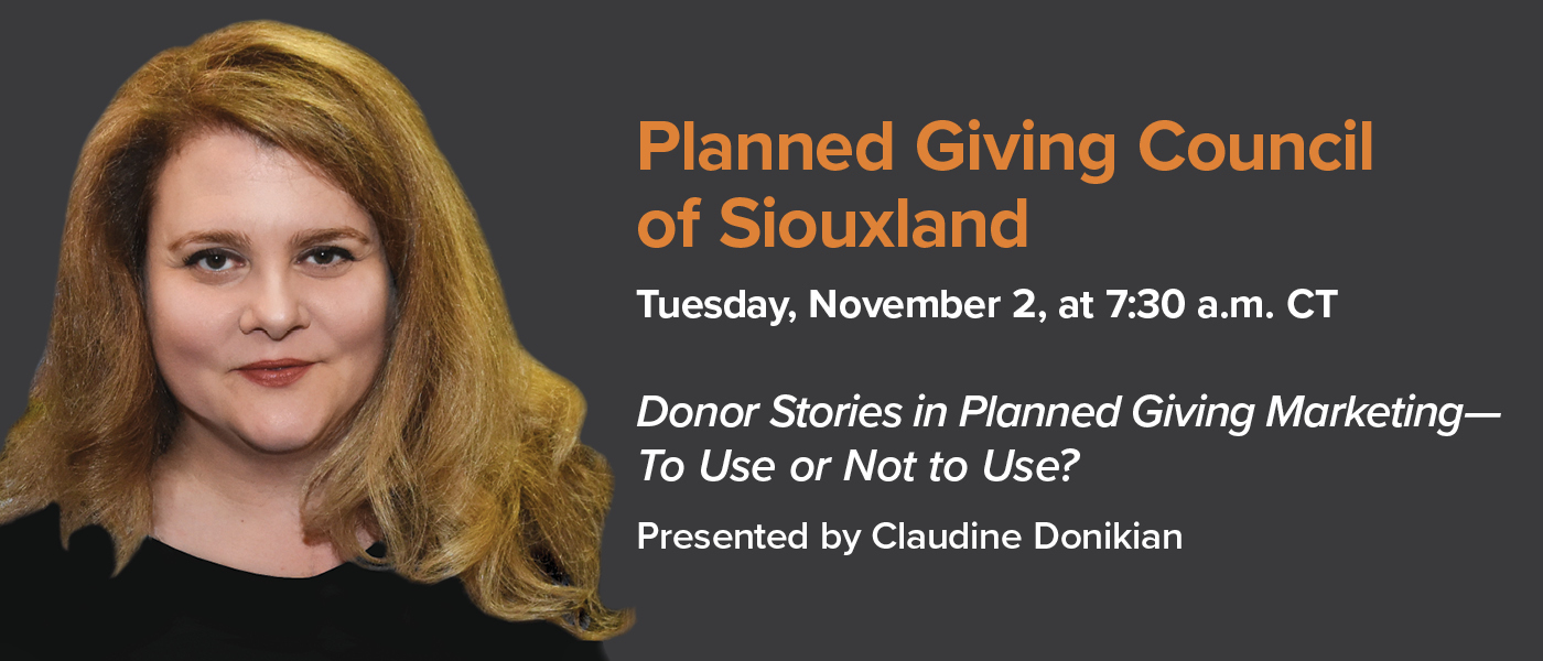 Sioux City Webinar 11/2: Claudine Donikian Presents New Research, 