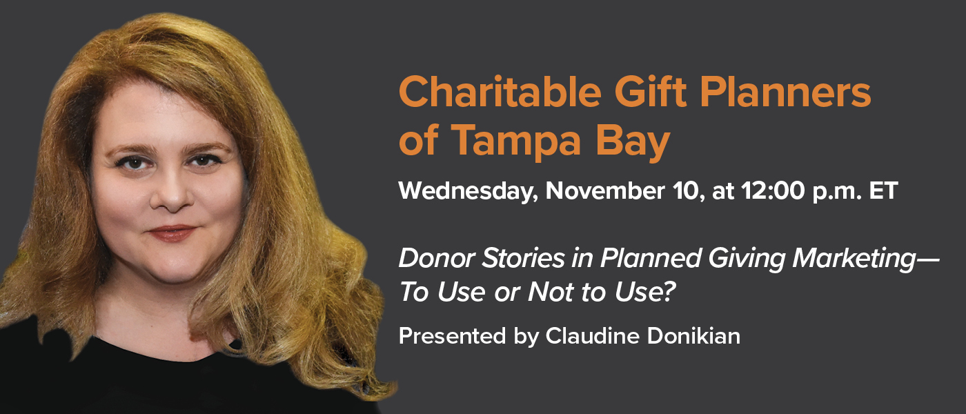 Tampa Bay Webinar 11/10: Claudine Donikian Presents New Research, 